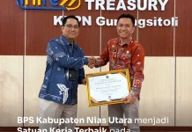 BPS Nias Utara Raih 4 Penghargaan KPPN Gunungsitoli Award Semester I 2026