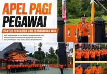 Apel Pagi Basarnas Nias: Pegawai Diminta Tingkatkan Pelayanan dan Koordinasi