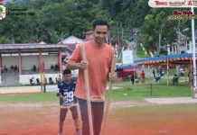 Seru! Lomba Egrang di Kabupaten Nias Sambut HUT Kemerdekaan