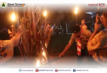 Upacara Api Unggun Peringatan HUT ke-65 Gerakan Pramuka Kabupaten Nias Utara