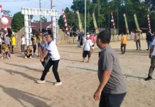 Bupati Eliyunus Hadiri Final Turnamen Voli HUT Kemri Ke-81