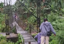 Longsor Ancam Rumah Warga dan Jembatan Gantung di Gido