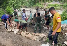Satgas Karbak TNI AD Genjot Pembangunan Jembatan di Nias