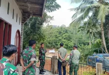 Monitoring Pembangunan Jembatan Modular, Dandim Nias Komsos bersama Satgas