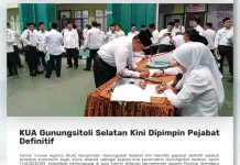 Kurniawan Zega Resmi Dilantik Jadi Kepala KUA Gunungsitoli Selatan