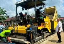 Bupati Nias Utara Tinjau Pembangunan Jalan Provinsi Lotu-Tuhemberua