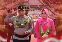 AKBP Ponzi Indra Bersama Ketua Bhayangkari Cabang Nias Tiba di Mako Polres Nias