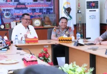 Kapolres Nias Silaturahmi ke Kantor Wali Kota Gunungsitoli