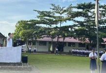Wabup Nias Utara Pimpin Upacara Bendera di SMPN 1 Lotu
