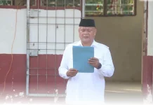 Bupati Nias Utara Pimpin Upacara Bendera di SDN Mida Lolomoyo, Tekankan Disiplin