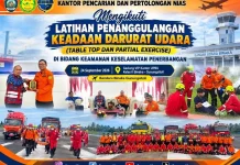 Bandara Binaka Gunungsitoli Gelar Latihan Penanggulangan Keadaan Darurat Udara