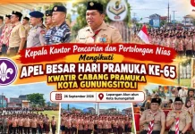 Kepala Kantor SAR Nias Ikuti Apel Besar Hari Pramuka ke-65 di Gunungsitoli