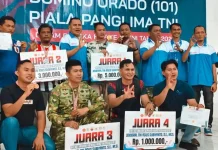 Open Tournament Domino Orado (101) Piala Panglima TNI Resmi Ditutup, Ini Juaranya