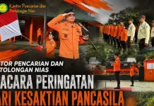 Kantor SAR Nias Gelar Upacara Hari Kesaktian Pancasila, Teguhkan Nilai Pancasila