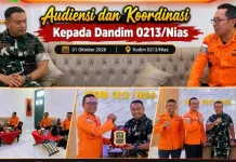 Perkuat Sinergi SAR, Basarnas Nias Audiensi ke Dandim 0213/Nias