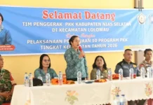 TP PKK Nias Selatan Gelar Pembinaan 10 Program Pokok PKK di Lolowau