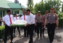 Wakapolres Nias Hadiri HUT TNI ke-81 di Makodim 0213/Nias