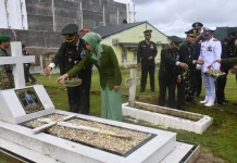 HUT ke-81 TNI di Gunungsitoli Diwarnai Upacara, Ziarah hingga Makan Gratis