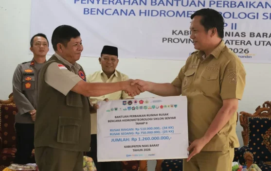 Pemkab Nias Barat Menerima Bantuan Perbaikan Rumah Rusak