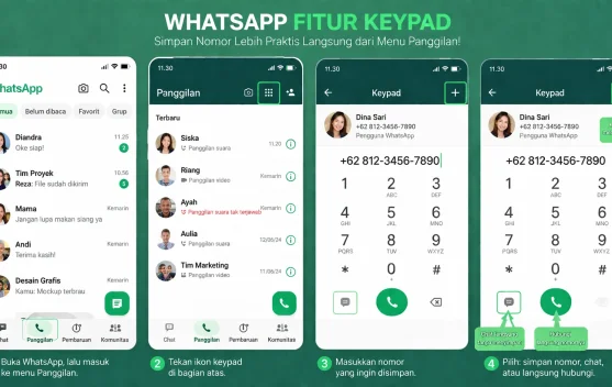 Keypad WhatsApp: Cara Simpan Nomor Lebih Praktis