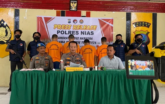 Polres Nias Release Tindak Pidana Narkotika pada Operasi Antik Toba 2026
