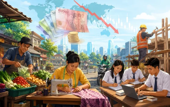 Disaat Rupiah Menjadi Perbincangan,Masyarakat Tetap Berkarya