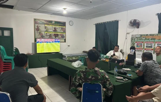 Nobar Piala Dunia, Kodim 0213/Nias Pererat Kemanunggalan TNI dan Rakyat