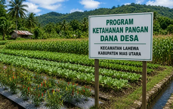 Camat Lahewa Minta Dana Desa Prioritaskan Ketahanan Pangan