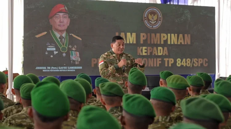 Menhan Tinjau Kesiapsiagaan Prajurit Yonif di Lampung Tengah