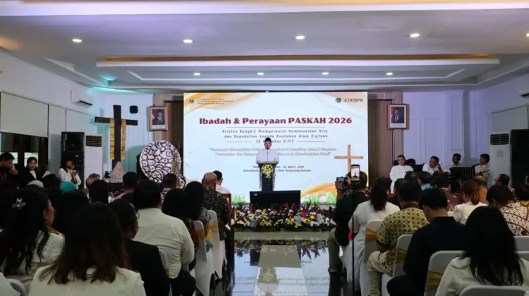 Menteri Nusron Hadiri Perayaan Paskah ATR/BPN, Ajak Bangun Semangat Bangsa
