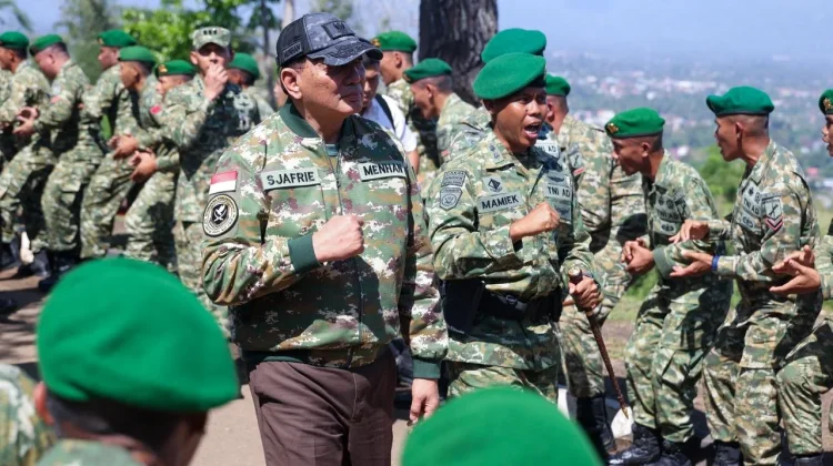 Menhan Tinjau Yonif TP 868/Bantong Sakti di Sulawesi Utara