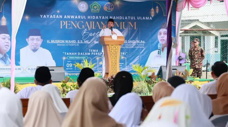Menteri Nusron Bicara Soal Amanah Pimpinan dan Permudah Rakyat di Pandeglang