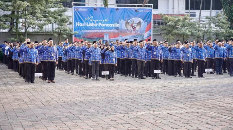 Jadi Simbol Nilai Luhur, Kementerian ATR/BPN Lakukan Upacara Hari Lahir Pancasila