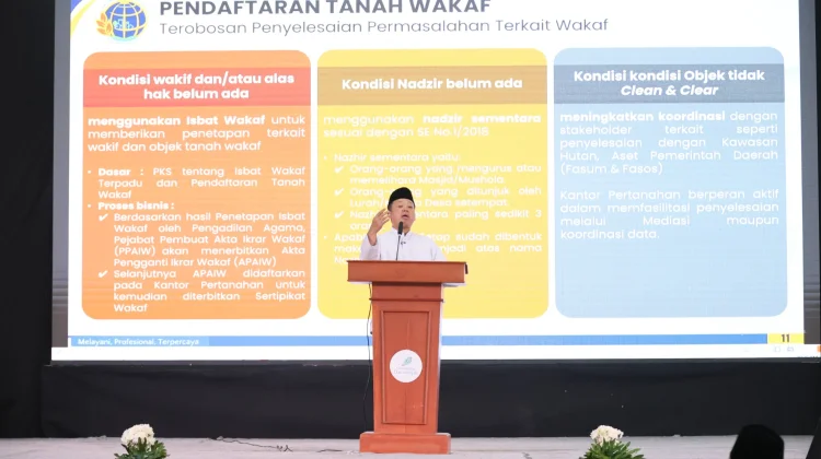 Menteri ATR/BPN Serahkan Seribu Lebih Sertipikat Tanah Wakaf dalam ICOP 202