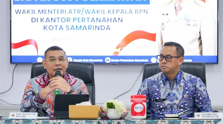 Wamen Ossy Beri Pengarahan di Kantah Kota Samarinda, ATR/BPN Harus jadi Solusi