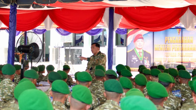 Menhan Tinjau Kesiapan Yonif TP 855/Raksaka Dharma di Gayo Lues, Aceh
