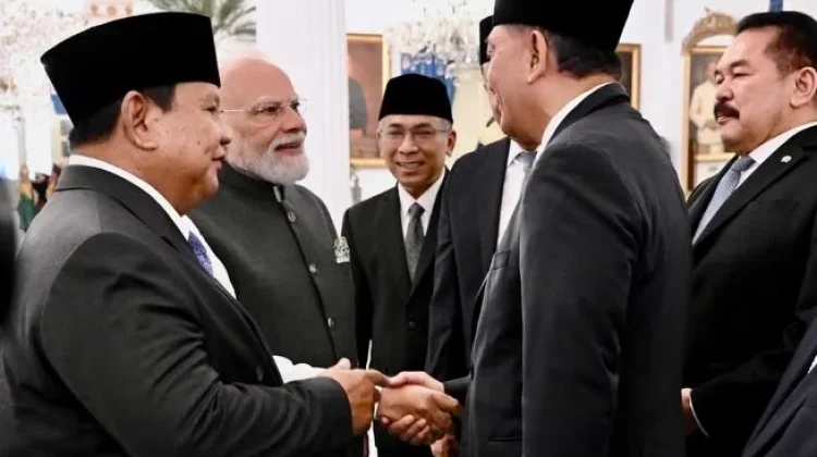 Menhan Sjafrie Dampingi Presiden Prabowo Sambut Kunjungan Kenegaraan PM India