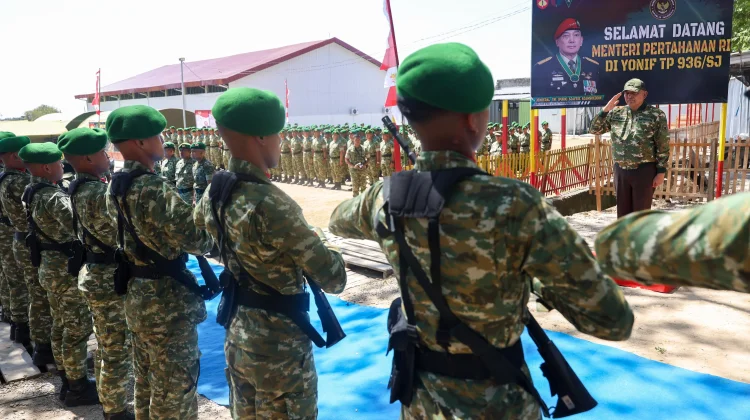 Menhan RI Tinjau Yonif TP 936/Satria Joyokusumo, Tekankan Pembangunan Satuan