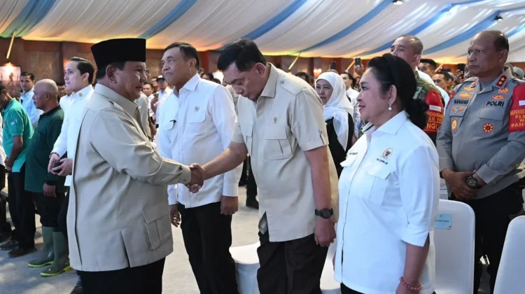 Menhan Dampingi Presiden Pimpin Panen Raya TNI Terintegrasi
