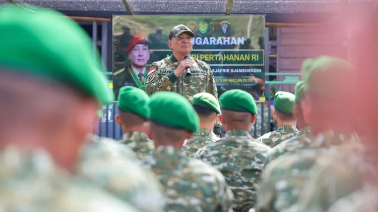 Menhan Tinjau Marshaling Area Yonif TP 939/Macan Putih, Dorong Pemberdayaan