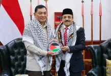 Menhan Sjafrie Menerima Kunjungan Pejabat Baru dari Kedubes Palestina