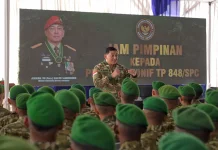 Menhan Tinjau Kesiapsiagaan Prajurit Yonif di Lampung Tengah
