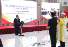 Wamen Ossy Lantik Pejabat Pengawas dan Fungsional sebagai Ujung Tombak Pelayanan