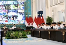 Menhan Sjafrie Mengikuti Sidang Kabinet Paripurna Bahas Kesiapan Idulfitri