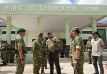 Menhan Kunjungan ke Yonif TP 845/Ksatria Satam