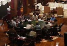 Menhan Sjafrie Hadiri Rapat Terbatas Bersama Presiden di Hambalang
