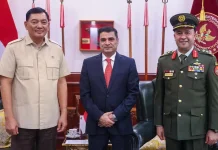 Menhan RI Terima Kunjungan Dubes Kerajaan Yordania untuk Indonesia