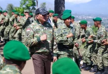 Menhan Tinjau Yonif TP 868/Bantong Sakti di Sulawesi Utara