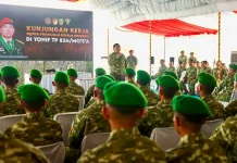 Menhan Kunker ke Yonif TP 824/MO’E’A
