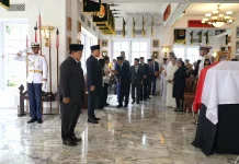 Penghormatan Terakhir bagi Jenderal TNI (Purn) Ryamizard Ryacudu, Menhan RI Damping